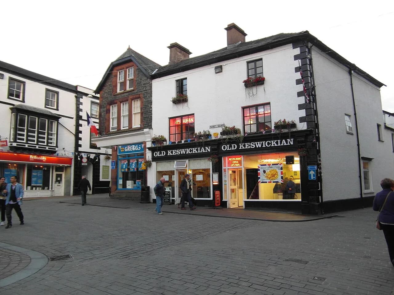 The Old Keswickian, Keswick: Fish and Chips in Market Square