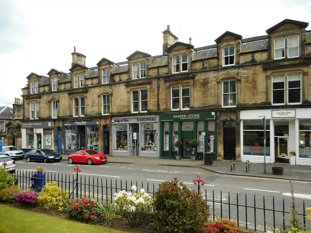 Shops on Henderson Street in Bridge of Allan.
