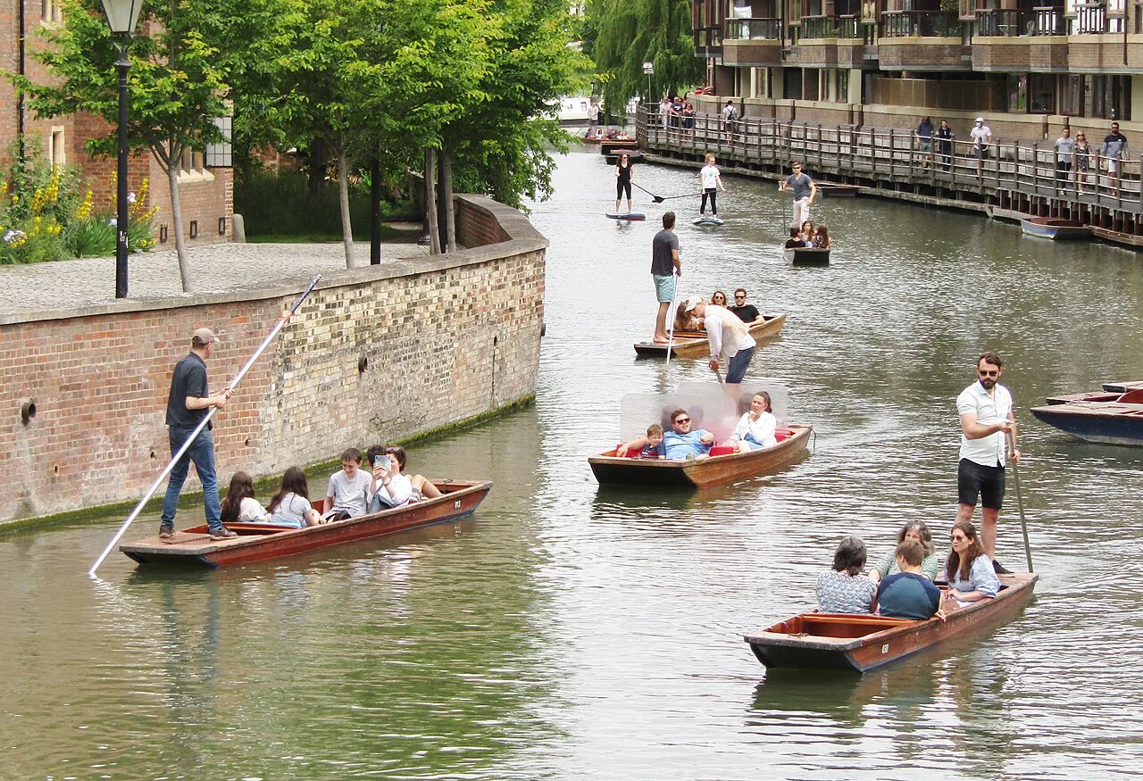 Punting on the River Cam, Cambridge.