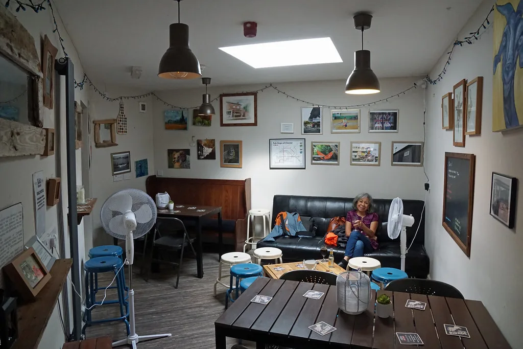 Inside the Goat & Munch pub on Garden Lane, Chester.