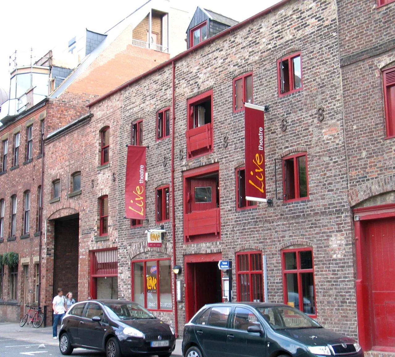 The red-brick Live Theatre buildings in Newcastle upon Tyne.