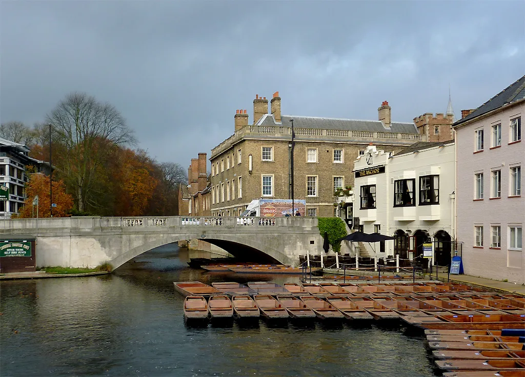 The River Cam and Silver Street Bridge in Cambridge.