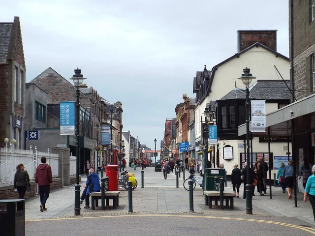 The pedestrianised High Street in Fort William.