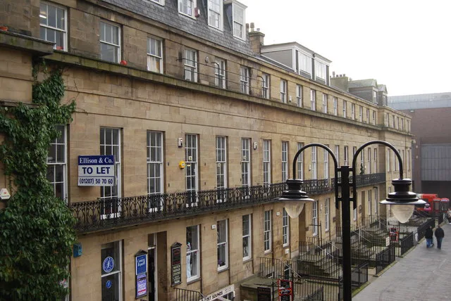The Georgian terrace on Old Eldon Square, Newcastle upon Tyne.