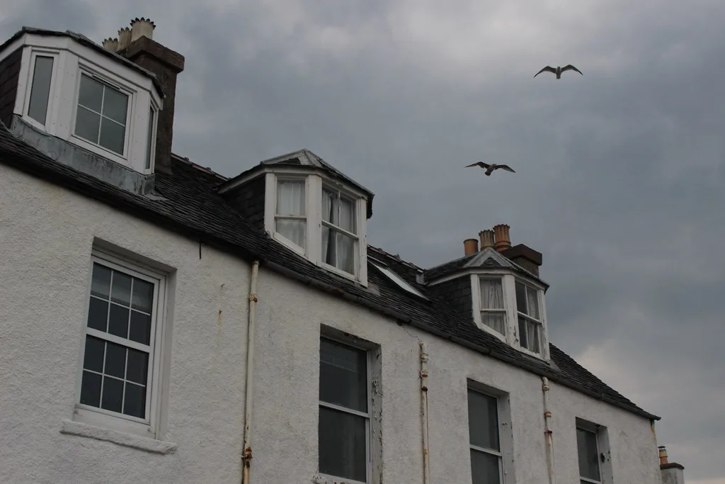 Whitewashed houses in Ullapool.