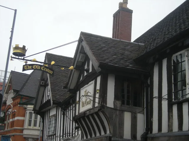 The Old Crown, one of Birmingham's oldest buildings, in Digbeth, Birmingham.