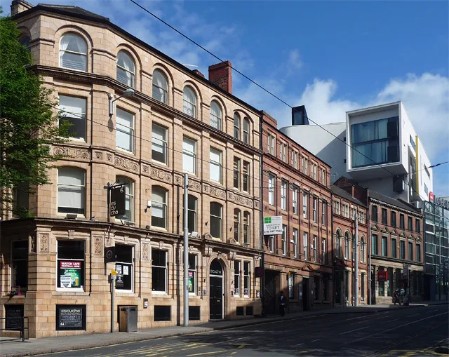 Victorian buildings at 18-22 Fletcher Gate, Nottingham.