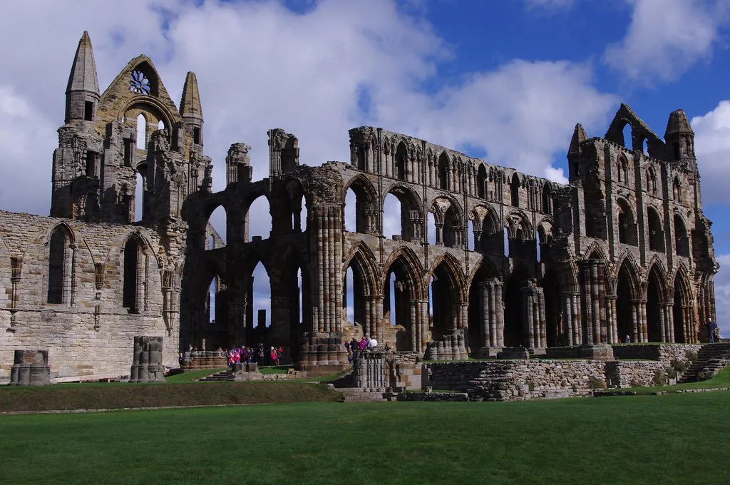 The ruins of Whitby Abbey in North Yorkshire.