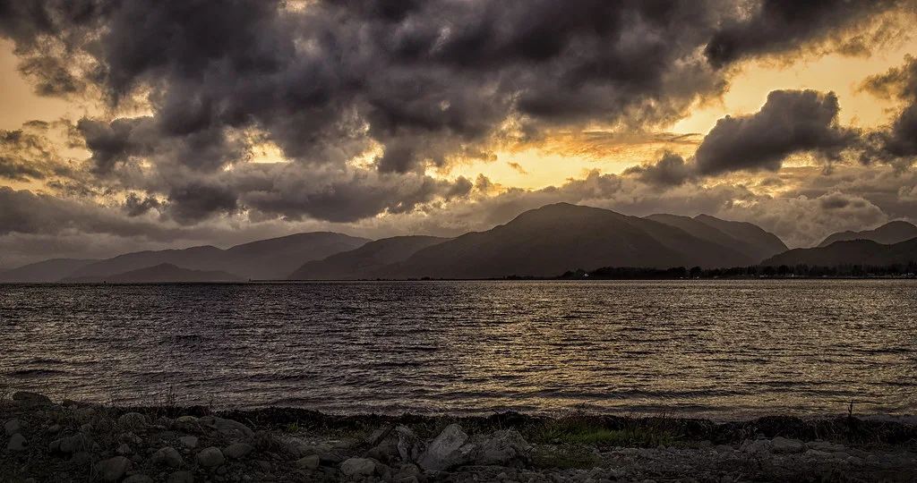 Stormy skies over Loch Linnhe in the West Highlands.