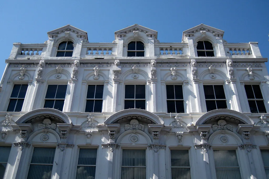 The ornate facade of 30 Bold Street, Liverpool.