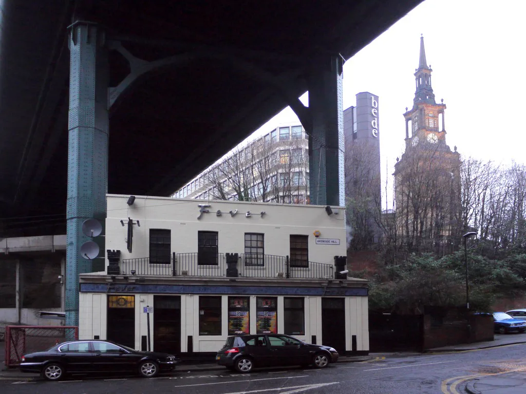 The Fever pub beneath the Tyne Bridge, Newcastle upon Tyne.