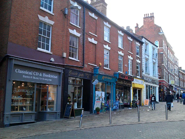 Shops on Goose Gate, Nottingham.