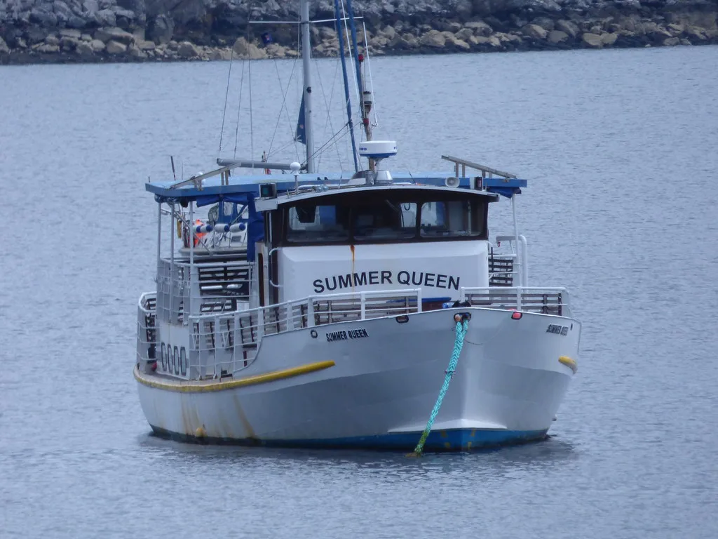 The Summer Queen boat on Loch Broom at Ullapool.