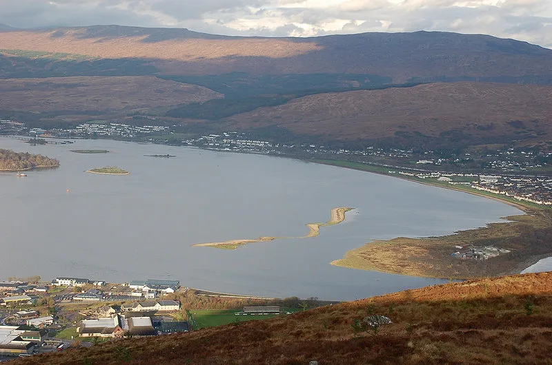 Caol and Loch Linnhe near Fort William, seen from above.