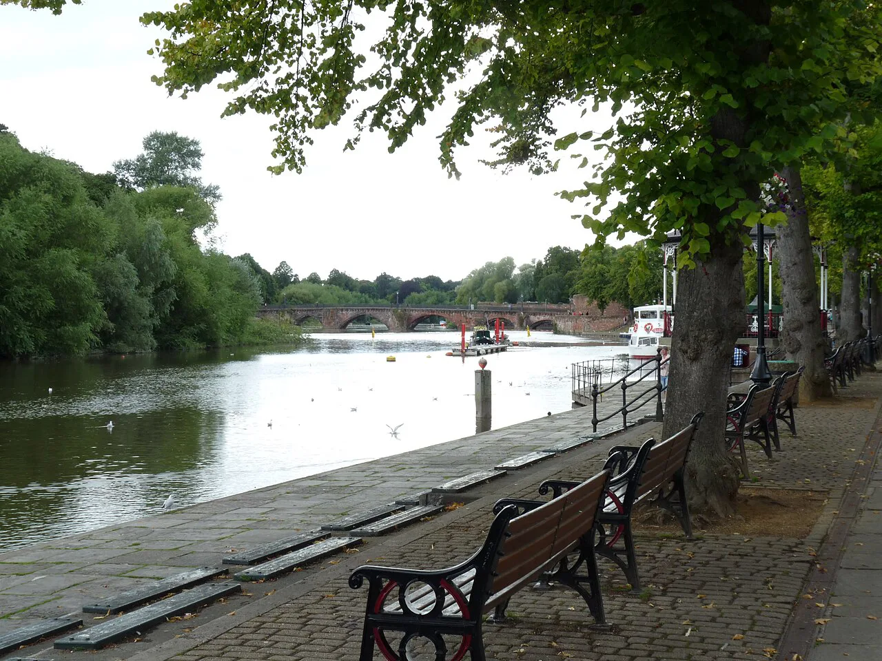 The River Dee from The Groves, Chester.
