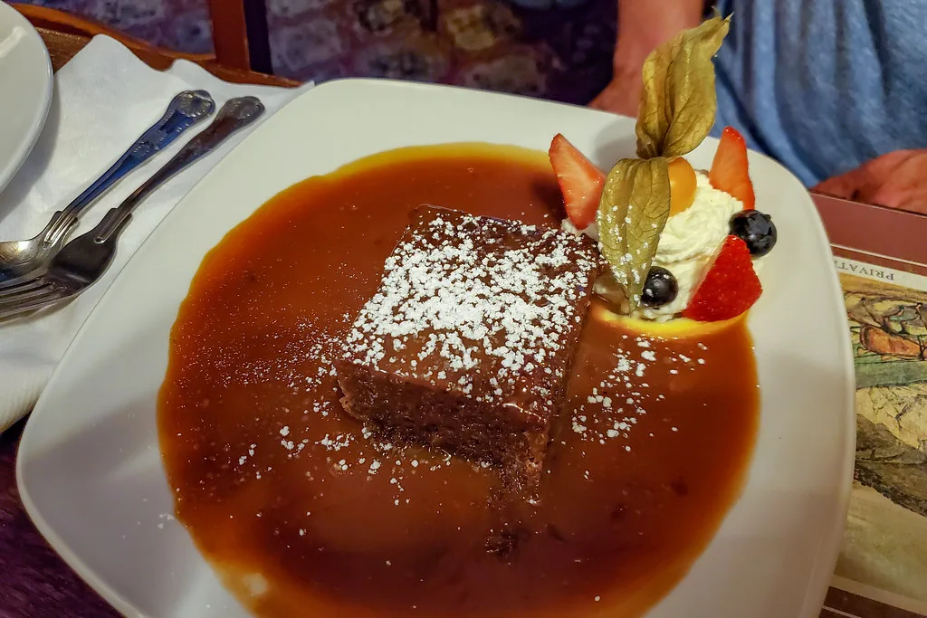 Sticky toffee pudding at the Coach & Horses Inn, Chiselhampton.