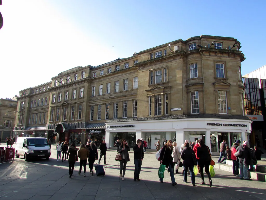 Shoppers on Grainger Street, Newcastle.
