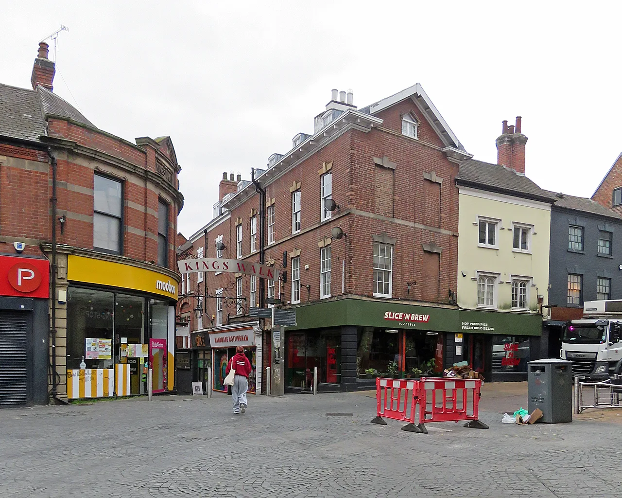 Trinity Square and Forman Street in Nottingham.