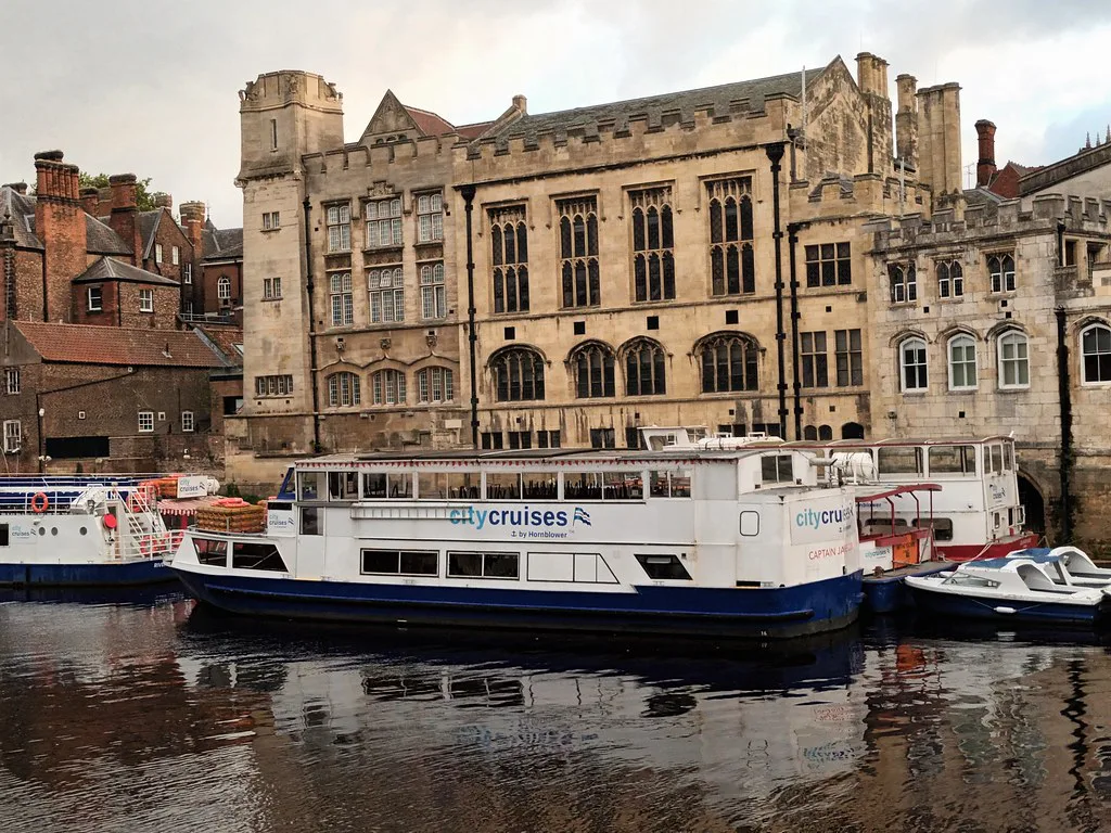 River cruise boats on the Ouse in York.