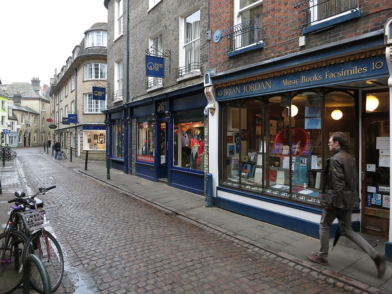 Shops on Green Street, Cambridge.