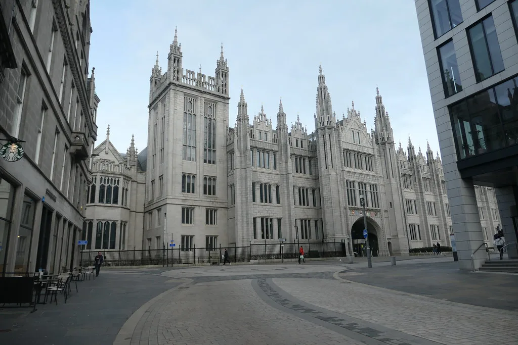 Marischal College in Aberdeen city centre.