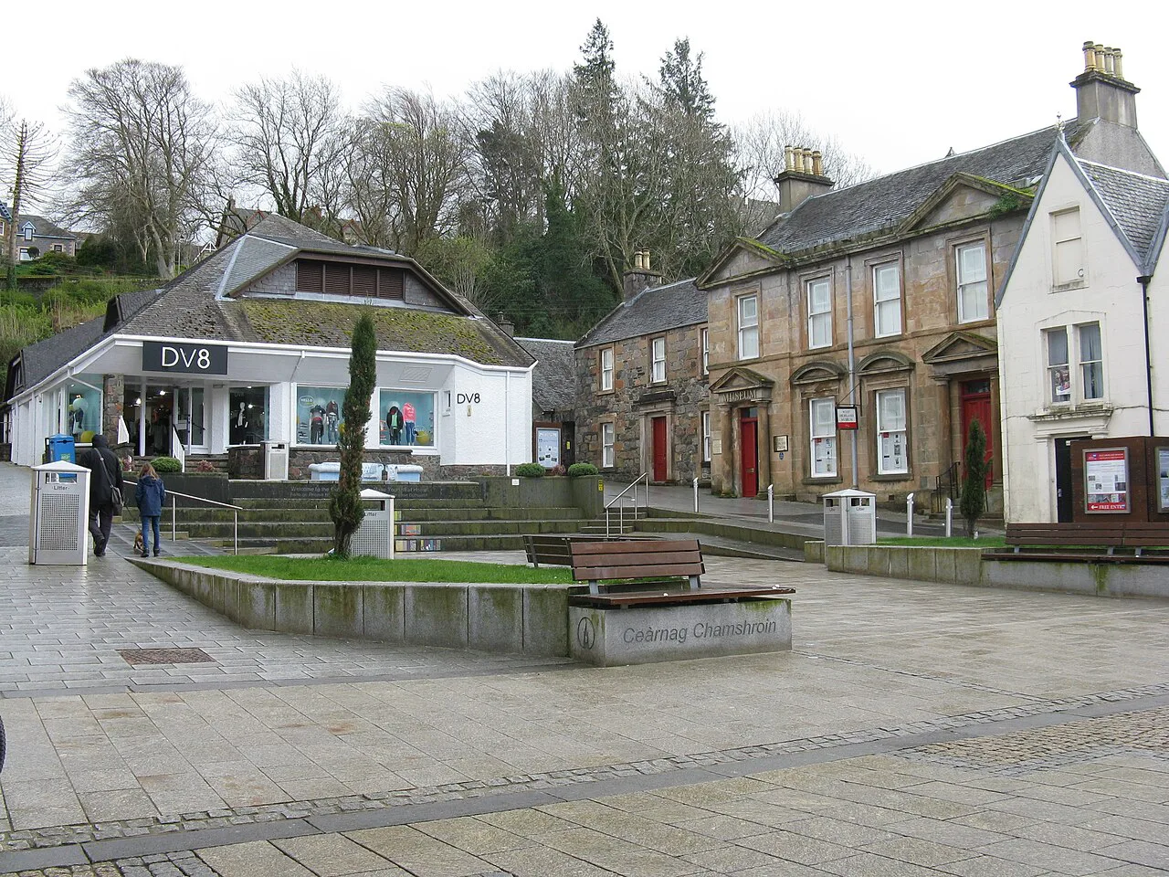 The West Highland Museum and neighbouring shops in Fort William.
