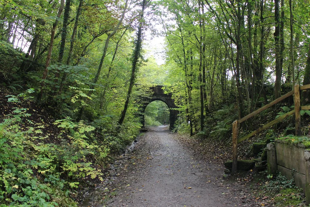 The railway path near the old station in Keswick.