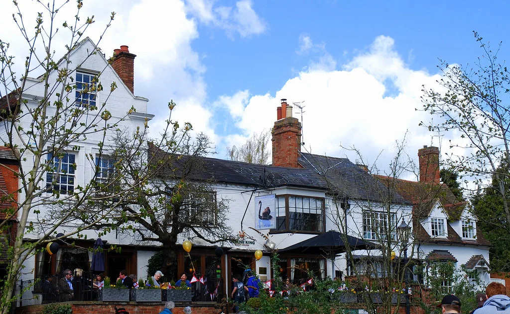 The Dirty Duck pub on Waterside, Stratford-upon-Avon.