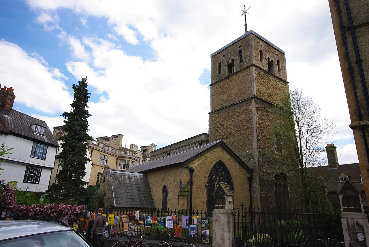 St Bene't's Church beside The Eagle in Cambridge.