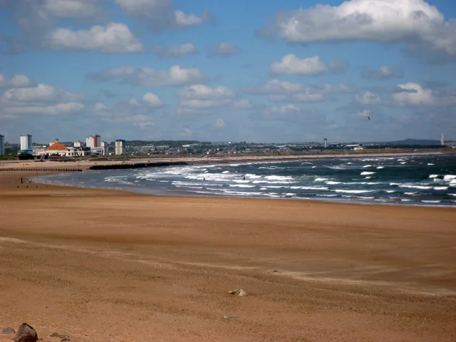 The city beach at Footdee, Aberdeen.