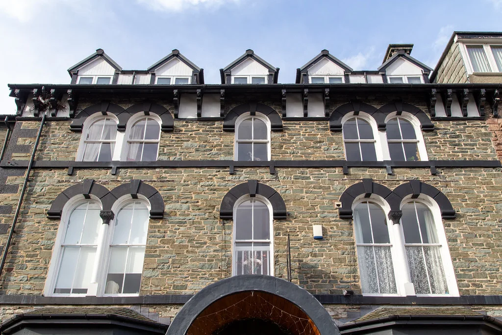 Victorian stone frontage on Lake Road, Keswick.