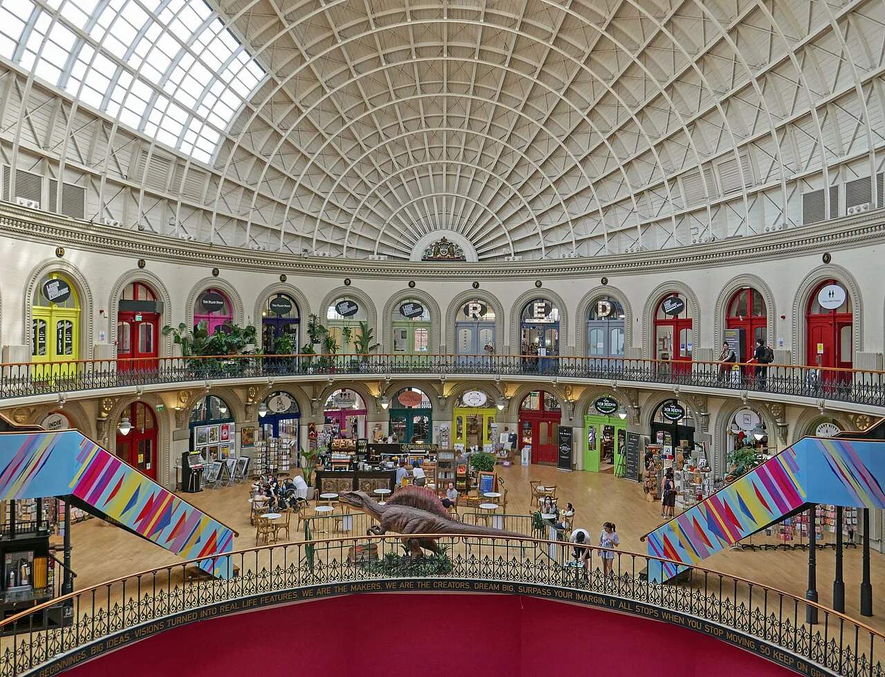 Inside the Corn Exchange, Leeds.