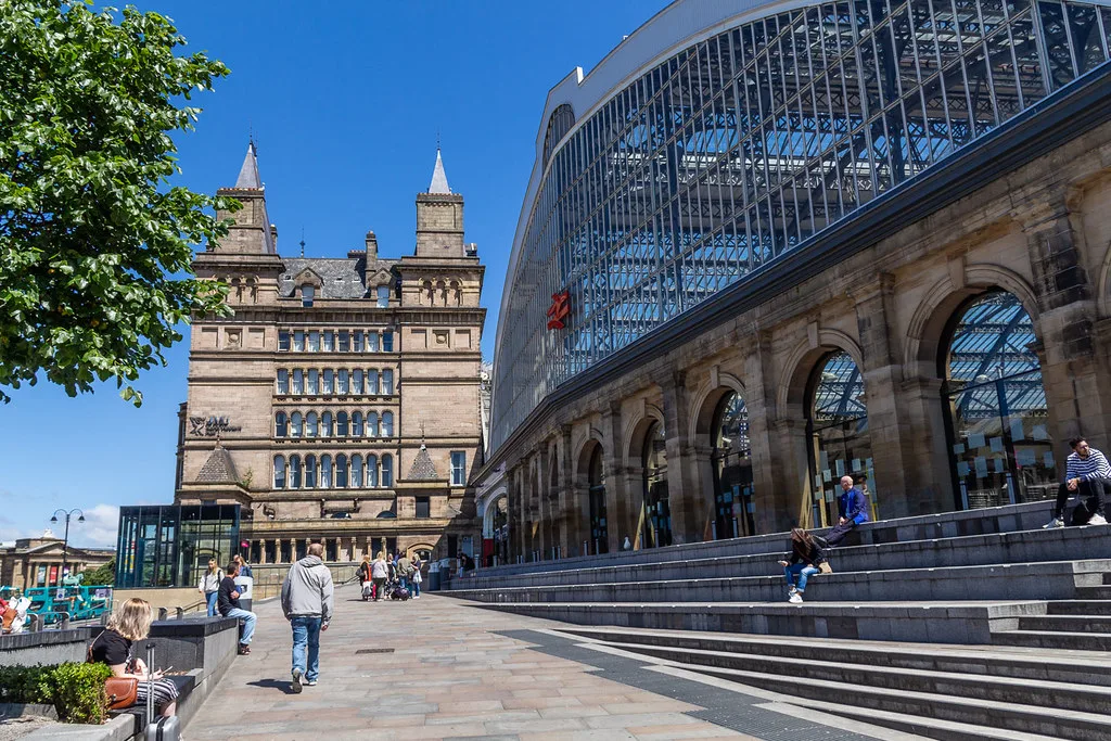 The exterior of Liverpool Lime Street station.