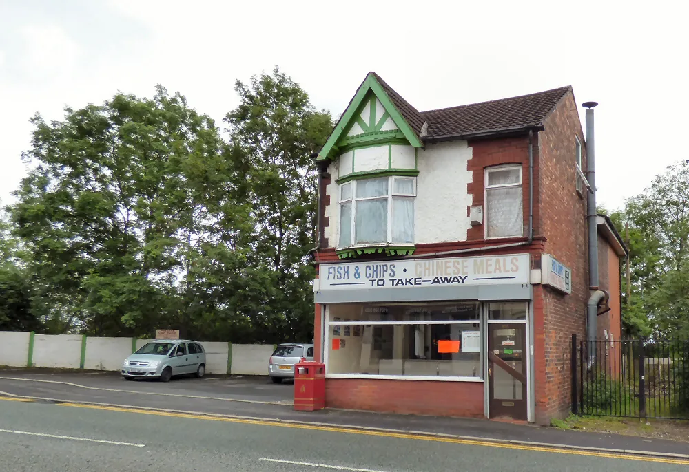 A fish and chip takeaway shop.