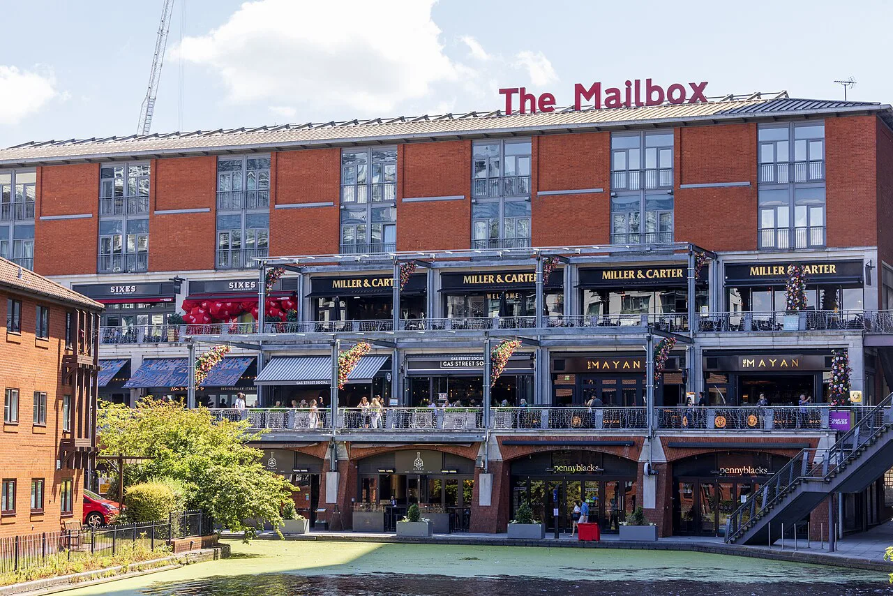 The Mailbox beside the canal in central Birmingham.