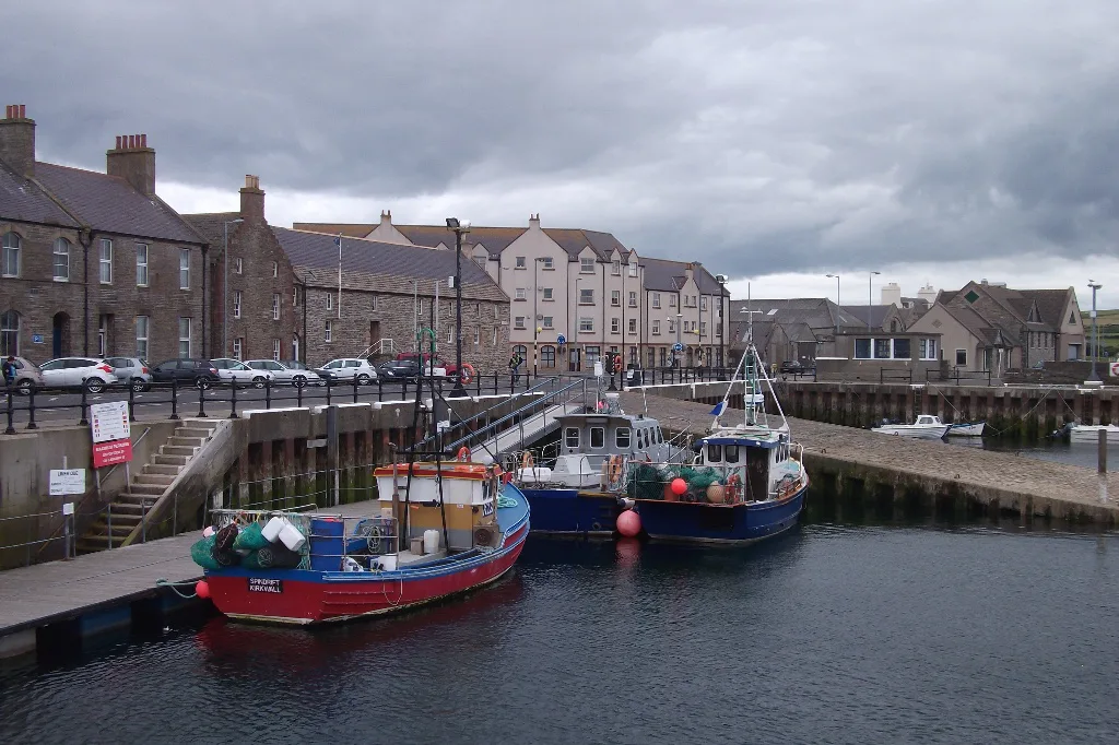 Fishing boats in Kirkwall Harbour.
