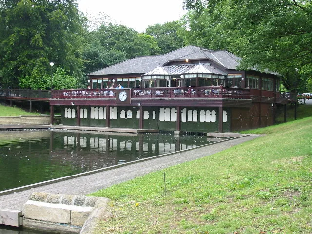 The Lakeside Restaurant at Waterloo Lake in Roundhay Park, Leeds.