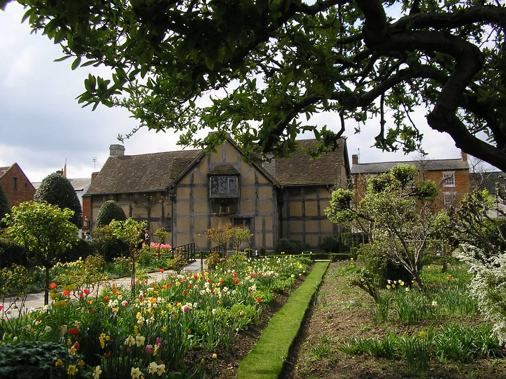 The garden behind Shakespeare's Birthplace in Stratford-upon-Avon.