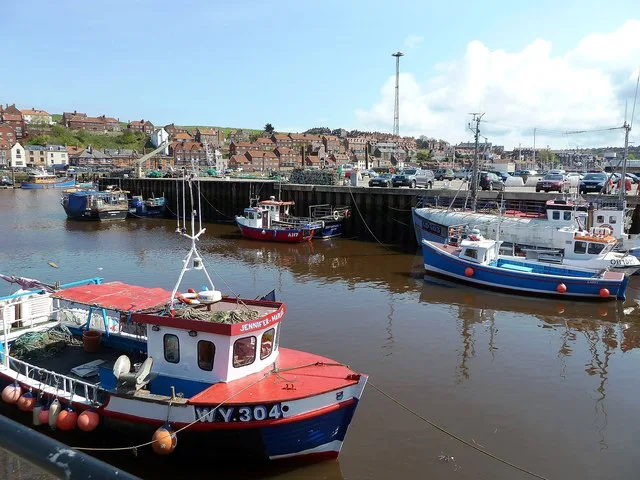 Fishing boats in Whitby Harbour.