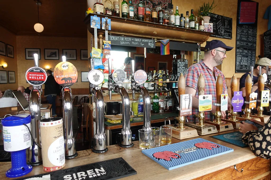 The bar of the Free Trade Inn on St Lawrence Road, Newcastle upon Tyne.