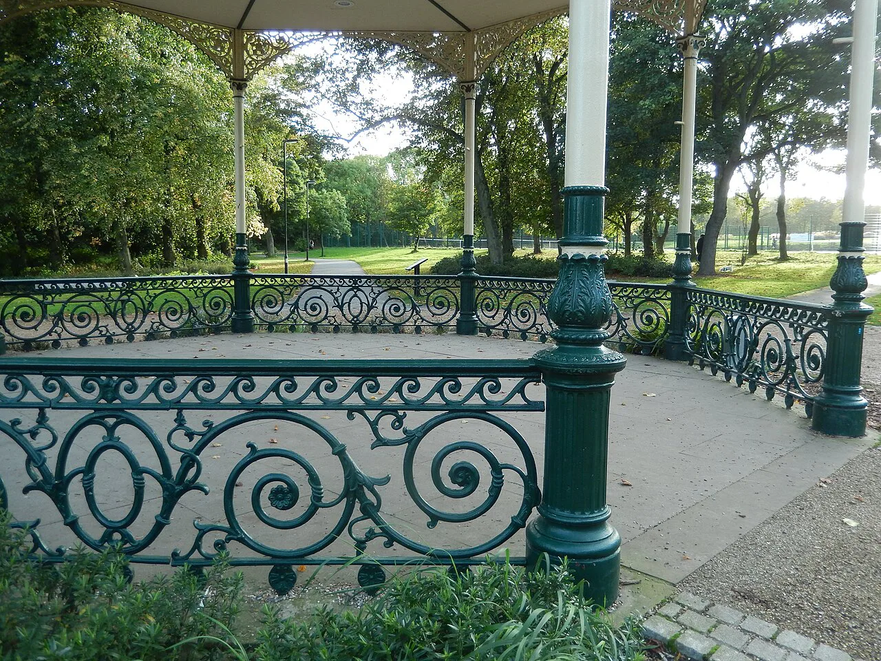 The bandstand in Exhibition Park, Newcastle upon Tyne.