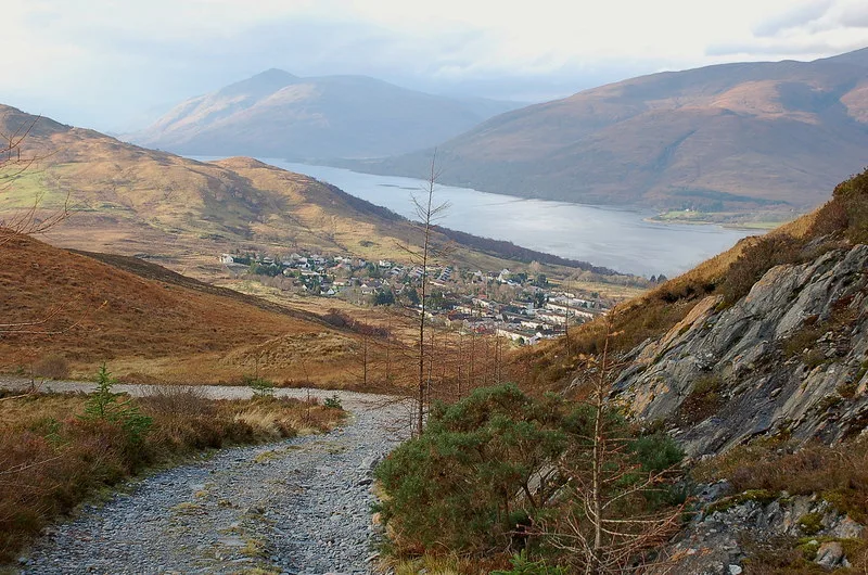 Fort William and Loch Linnhe from Cow Hill.