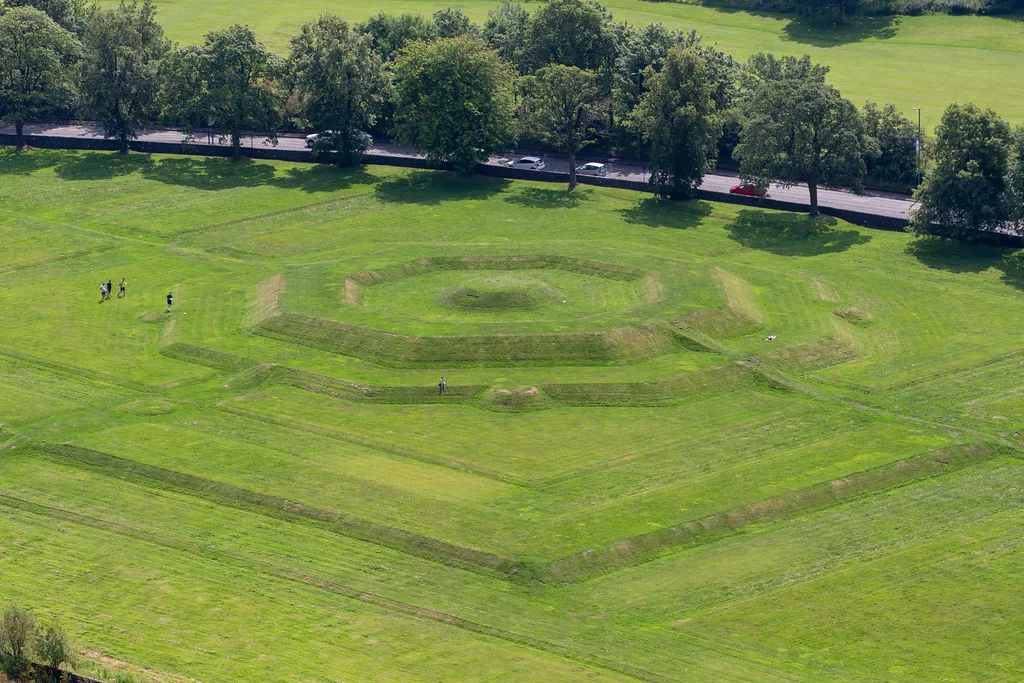 The King's Knot garden earthwork in King's Park, Stirling.