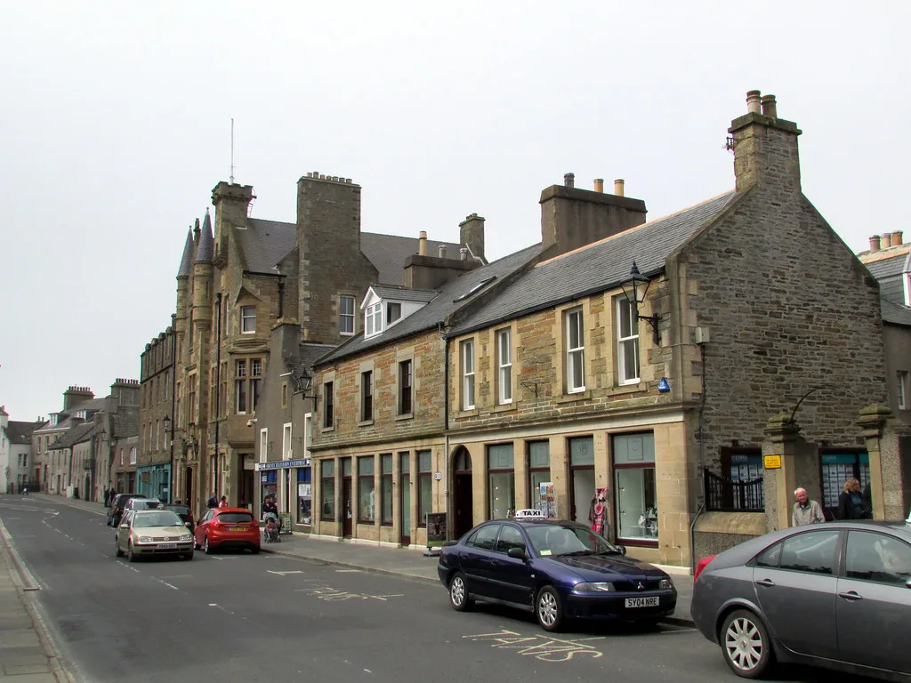 Stone buildings on Broad Street, Kirkwall.