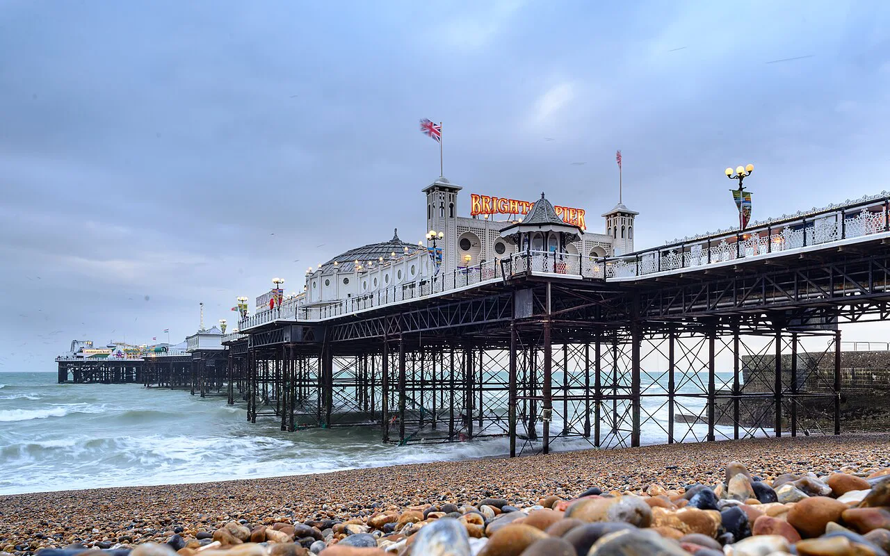 Brighton Palace Pier from the beach, Brighton.