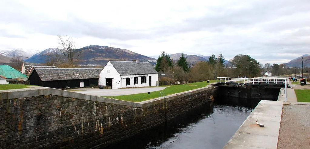Neptune's Staircase lock flight at Banavie, Fort William.