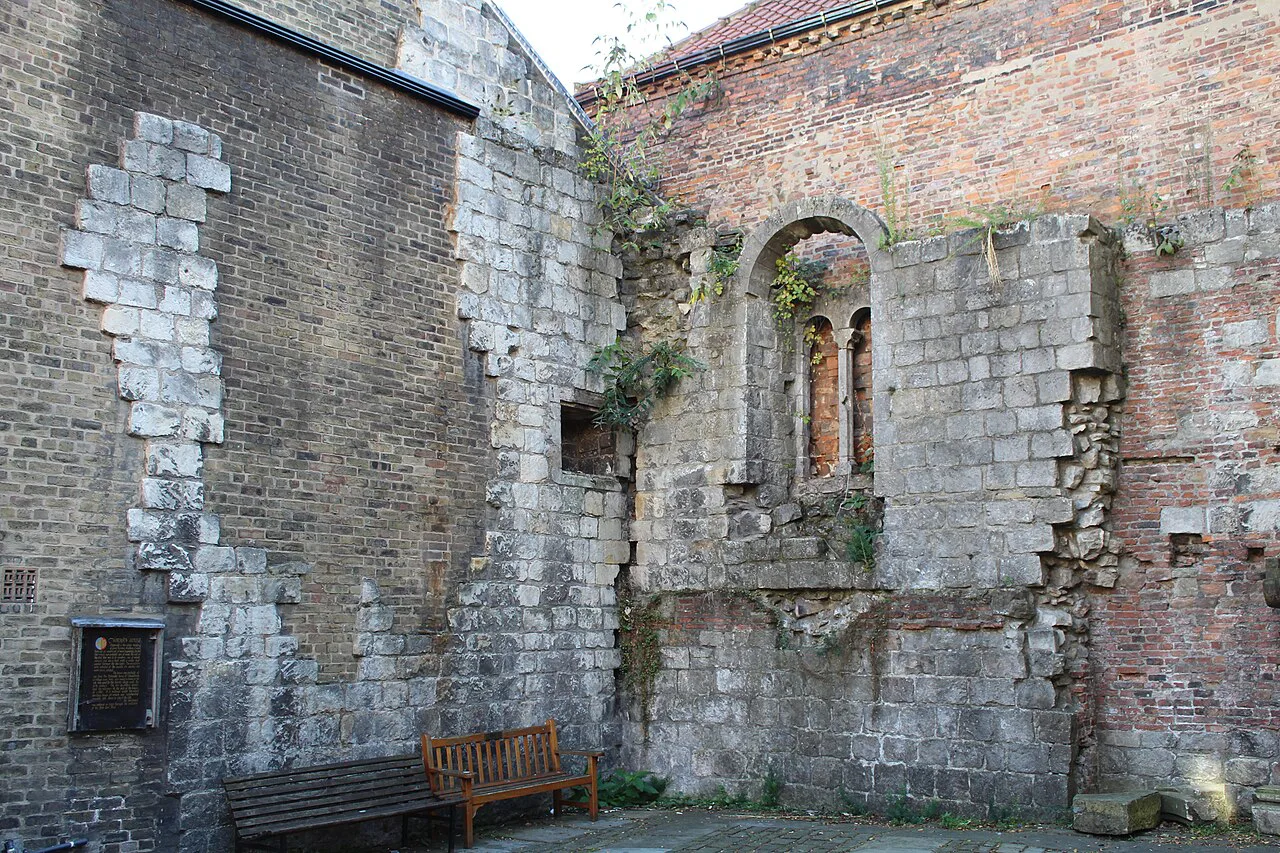 The remains of the Norman House off Stonegate, York.