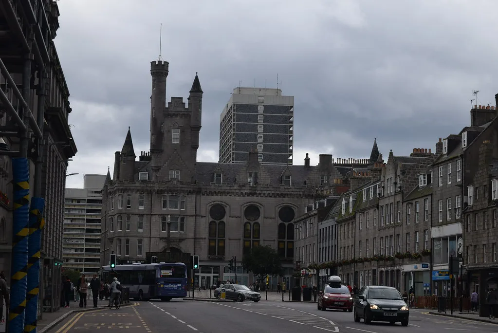 Granite buildings on Union Street, Aberdeen.