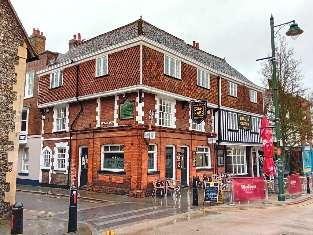 The Bell & Crown pub on Palace Street, Canterbury.