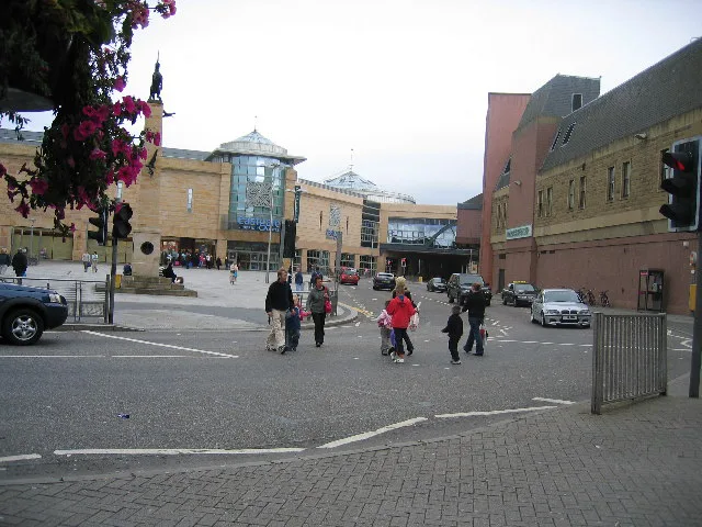 Eastgate Shopping Centre and the square outside in Inverness.